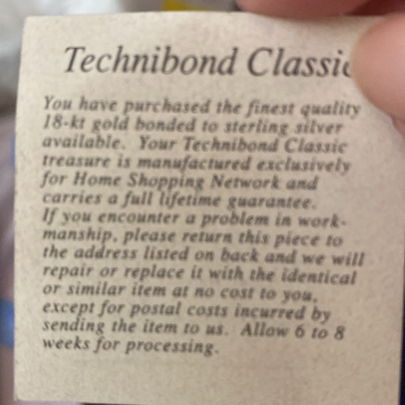 Lapis pendant w/chain by Technibond 18Kt gold bonded to Sterling Silver New - Picture 7 of 8